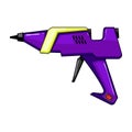 plastic glue gun cartoon vector illustration