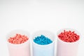 Plastic granules close up