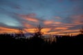 Plastic greenhouses at sunset in the Andes Royalty Free Stock Photo