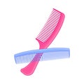 Plastic Hair Comb for Combing Long Hair Vector Illustration Royalty Free Stock Photo