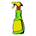 Plastic hand spray bottle icon, icon cartoon