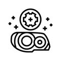 plastic headlight restoration line icon vector illustration Royalty Free Stock Photo