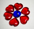 Plastic Hearts in Flower Design Royalty Free Stock Photo
