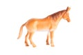 Plastic horse doll on white background