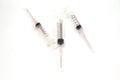 Plastic hypodermic needle syringe Royalty Free Stock Photo