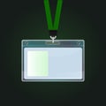 Plastic ID Badge. Identification card icon. Royalty Free Stock Photo