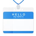 Plastic ID Name Card Badge with Metal Clip. 3d Rendering Royalty Free Stock Photo