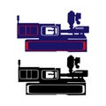 plastic injection molding machine icon vector illustration symbol design Royalty Free Stock Photo