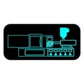 plastic injection molding machine icon vector illustration symbol design Royalty Free Stock Photo