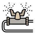 Plastic irrigation sprinkle icon, outline style