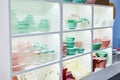 Plastic kitchen food containers in store Royalty Free Stock Photo