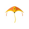 Plastic kite icon, flat style
