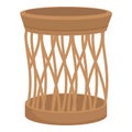 Plastic laundry basket icon cartoon . Container hamper