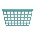 Plastic laundry basket icon cartoon vector. Cleaner machine