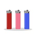 Plastic lighter. Gas flame. Accessory for smoking Royalty Free Stock Photo