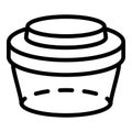 Plastic lunchbox icon, outline style