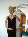 Plastic mannequin in the tailor shop