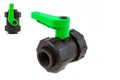 Plastic manual valve isolated