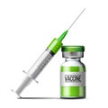 Plastic medical syringe, drop and vial serum