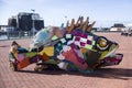 Plastic Mero sculpture in Funchal, Portugal