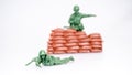 Plastic mini toy soldiers