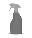 Plastic mist spray bottle isolated on white background, vector mockup. Water spraying container, mock-up. Trigger pump sprayer