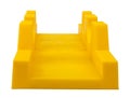 Plastic mitre box on white Royalty Free Stock Photo
