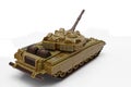 Plastic model of a battle tank Royalty Free Stock Photo