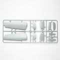 Plastic model kit sprue featuring the components of an aircraft model. The pieces are Royalty Free Stock Photo