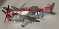 Plastic model kit 2ww Thunderbolt fighter plane assembled