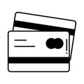 Plastic money Half Glyph Style vector icon which can easily modify or edit Royalty Free Stock Photo