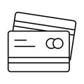 Plastic money  Line Style vector icon which can easily modify or edit Royalty Free Stock Photo