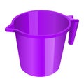 Plastic mug, jug, container, purple blue color, utensil, tumbler volume