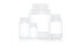 4 Plastic natural supplement bottle Royalty Free Stock Photo