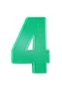 Plastic number four Royalty Free Stock Photo