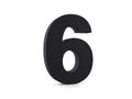 Plastic number six Royalty Free Stock Photo