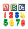 Plastic Numbers and Alphabet Blocks