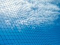Plastic nylon net under the blue sky and cloud