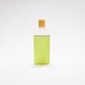 plastic oil bottle with natural green oil Royalty Free Stock Photo