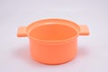 Plastic orange cooking casserole toy played by kids Royalty Free Stock Photo