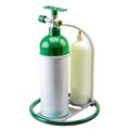 Plastic oxygen tank holder for easy mounting Royalty Free Stock Photo