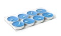 Plastic pack of tealight candles Royalty Free Stock Photo