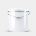 Plastic Paint Bucket Mockup Isolated on Background 3D Rendering