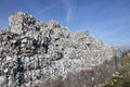 Plastic bales at the waste processing plant. Separate garbage collection. Recycling and storage of waste for further disposal. Env Royalty Free Stock Photo