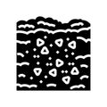 plastic particles soil glyph icon vector illustration Royalty Free Stock Photo