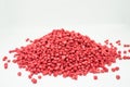 Plastic pellets. Royalty Free Stock Photo