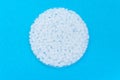 Plastic pellets. Transparent Polyethylene granules. Plastic Raw material .High Density Polyethylene PE-HD. PE-LD. Royalty Free Stock Photo