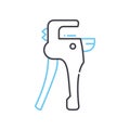 plastic pipe cutter line icon, outline symbol, vector illustration, concept sign Royalty Free Stock Photo