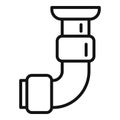 Plastic pipe icon outline vector. Service plumber