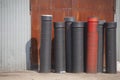 Plastic pipes for waste sewerage. Royalty Free Stock Photo